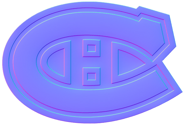 Montreal Canadiens Colorful Embossed Logo iron on paper